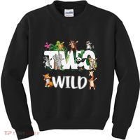 Two Wild Animals Safari 2 Years Jungle 2nd Second Birthday Kids Sweatshirt thumb 0