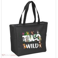 Two Wild Animals Safari 2 Years Jungle 2nd Second Birthday Tote Bag thumb 2