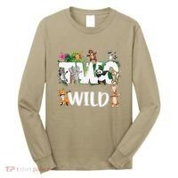 Two Wild Animals Safari 2 Years Jungle 2nd Second Birthday Long Sleeve Shirt thumb 0