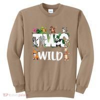 Two Wild Animals Safari 2 Years Jungle 2nd Second Birthday Sweatshirt thumb 0