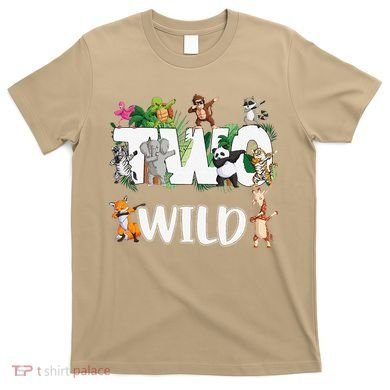 Two Wild Animals Safari 2 Years Jungle 2nd Second Birthday T-Shirt