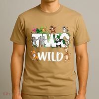 Two Wild Animals Safari 2 Years Jungle 2nd Second Birthday T-Shirt thumb 3