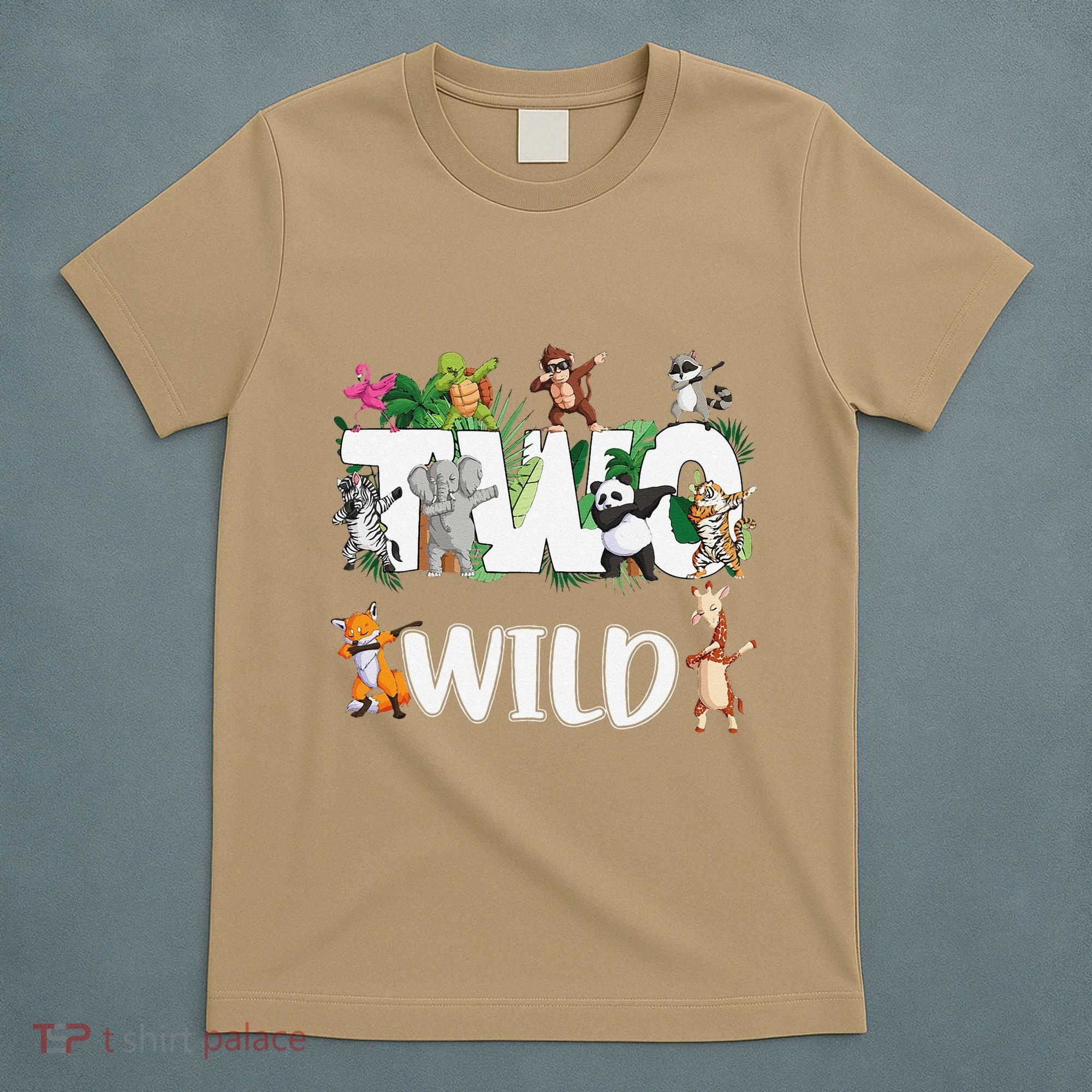 Two Wild Animals Safari 2 Years Jungle 2nd Second Birthday T-Shirt