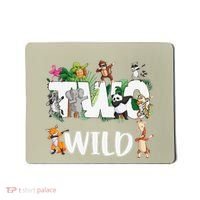 Two Wild Animals Safari 2 Years Jungle 2nd Second Birthday Mousepad thumb 0