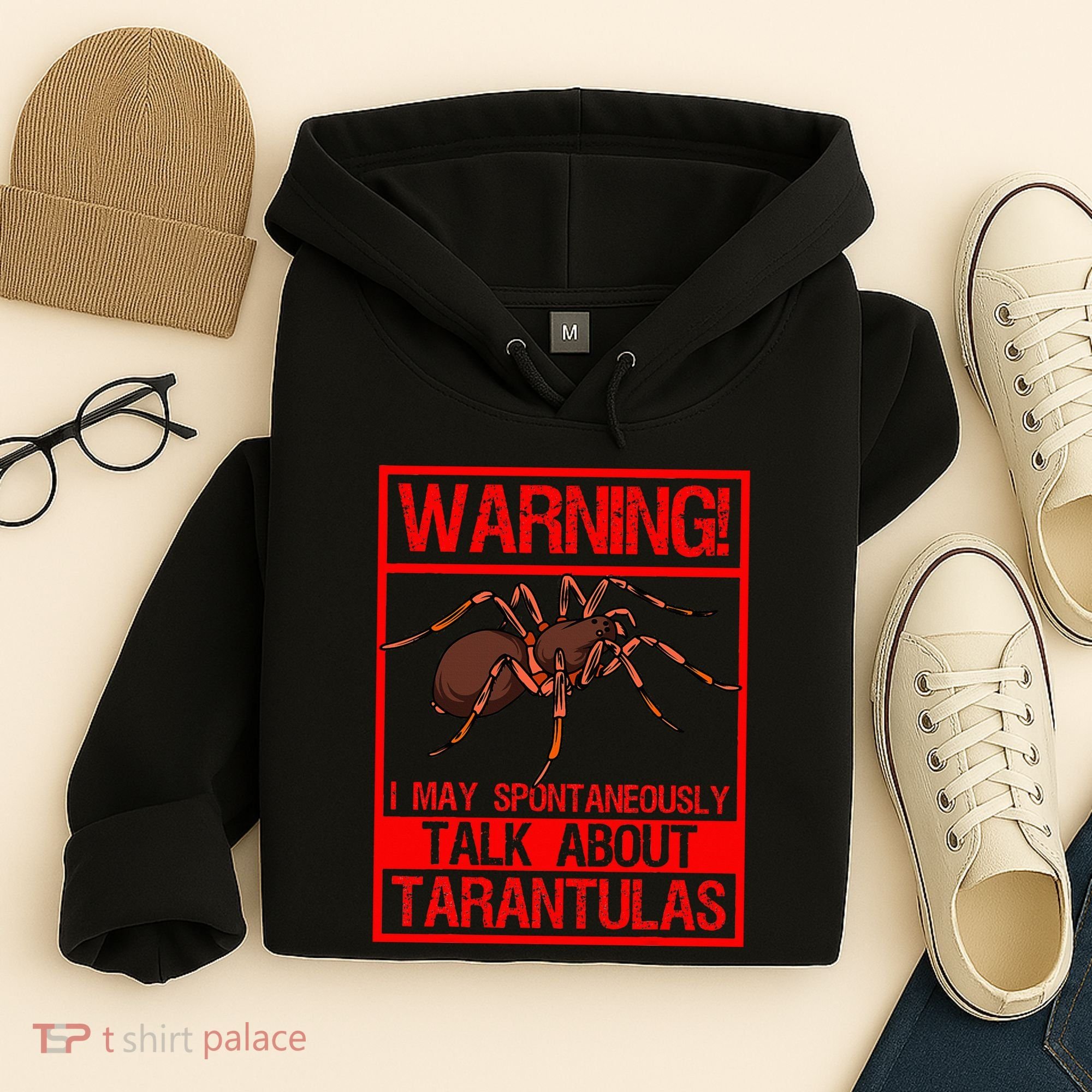 Tarantula Warning Arachnid Hairy Spiders Entomologist Hoodie