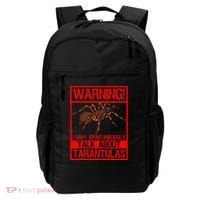 Tarantula Warning Arachnid Hairy Spiders Entomologist Backpack thumb 0