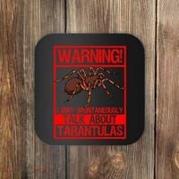 Tarantula Warning Arachnid Hairy Spiders Entomologist Coaster thumb 0