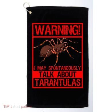 Tarantula Warning Arachnid Hairy Spiders Entomologist Golf Towel