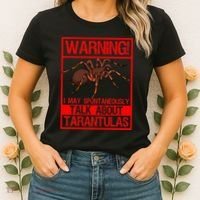 Tarantula Warning Arachnid Hairy Spiders Entomologist Women's T-Shirt thumb 2
