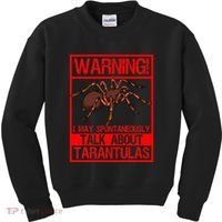 Tarantula Warning Arachnid Hairy Spiders Entomologist Kids Sweatshirt thumb 0