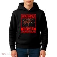 Tarantula Warning Arachnid Hairy Spiders Entomologist Kids Hoodie thumb 4
