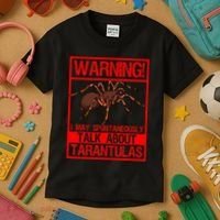 Tarantula Warning Arachnid Hairy Spiders Entomologist Kids T-Shirt thumb 3