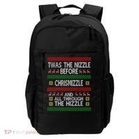 Twas The Nizzle Before Chrismizzle Ugly Christmas  Backpack thumb 0