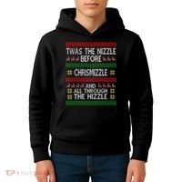 Twas The Nizzle Before Chrismizzle Ugly Christmas  Kids Hoodie thumb 4