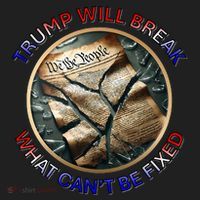 Trump Will Break What CanT Be Fixed Shattered Constitution Golf Towel thumb 3