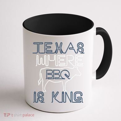 Texas Where Bbq Is King Coffee Mug back