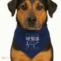 Texas Where Bbq Is King USA-Made Doggie Bandana thumb 1