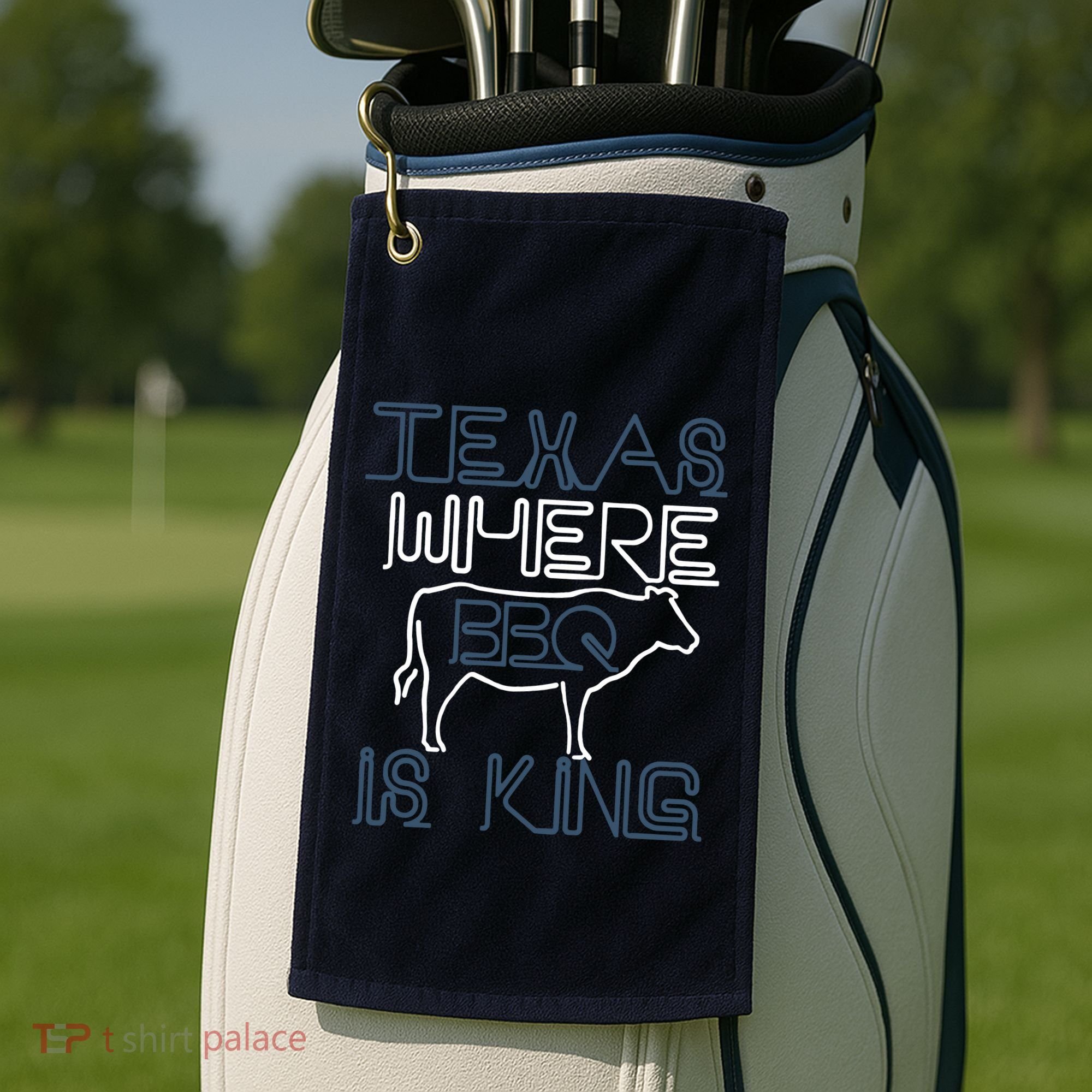 Texas Where Bbq Is King Golf Towel
