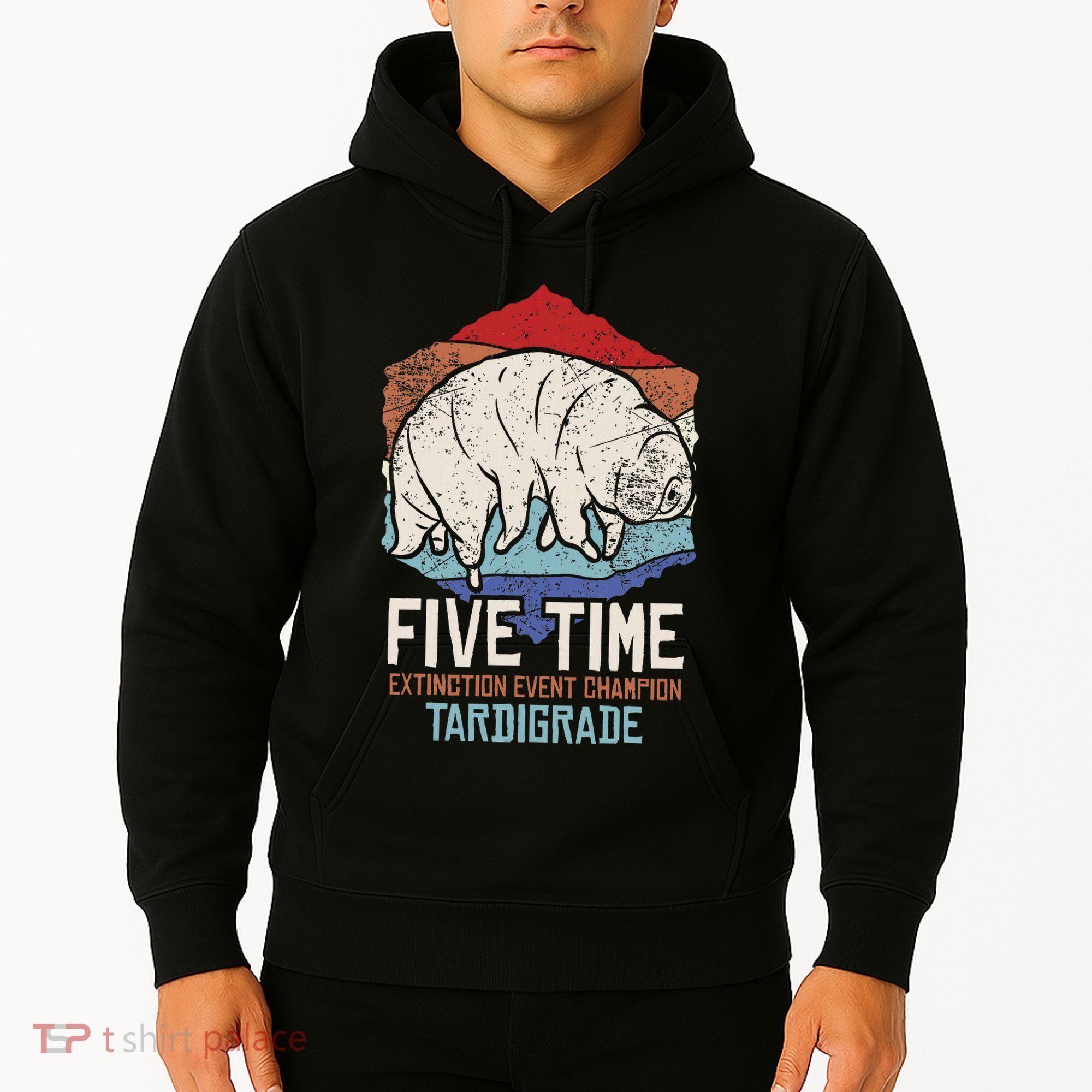 Tardigrade Water Bear Extinction Event Champion Print Hoodie