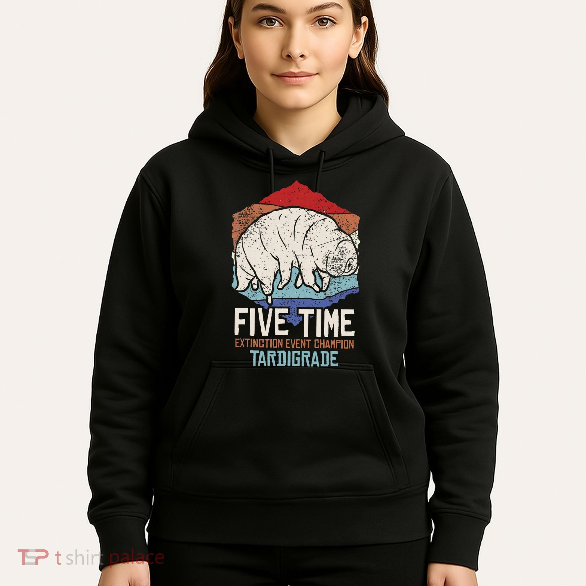 Tardigrade Water Bear Extinction Event Champion Print Hoodie
