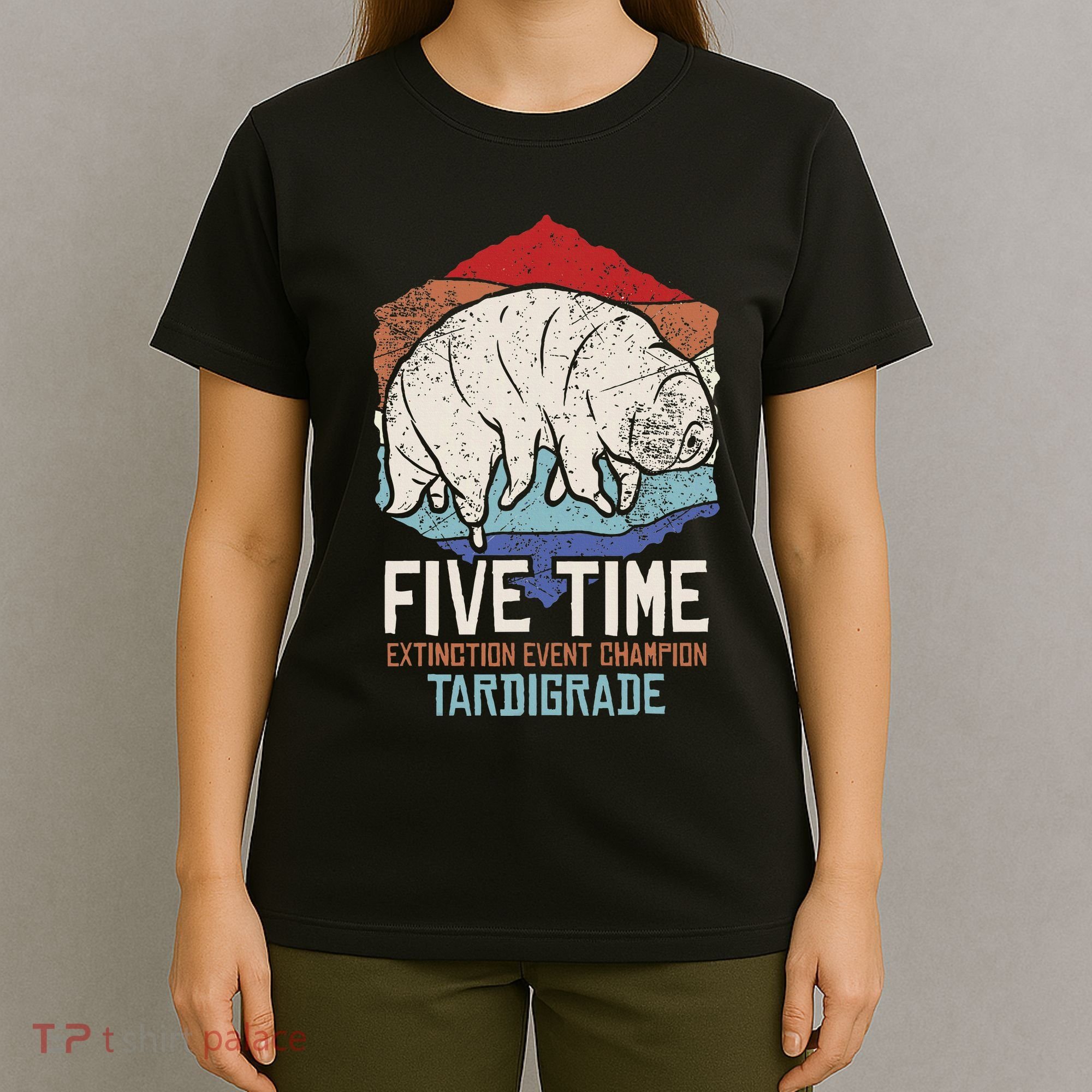 Tardigrade Water Bear Extinction Event Champion Print T-Shirt