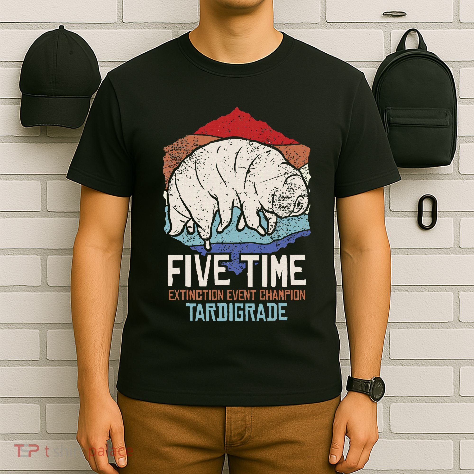 Tardigrade Water Bear Extinction Event Champion Print T-Shirt