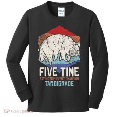 Tardigrade Water Bear Extinction Event Champion Print Kids Long Sleeve Shirt