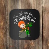 This Was Born On Saint Patrick's Day Birthday Coaster thumb 0