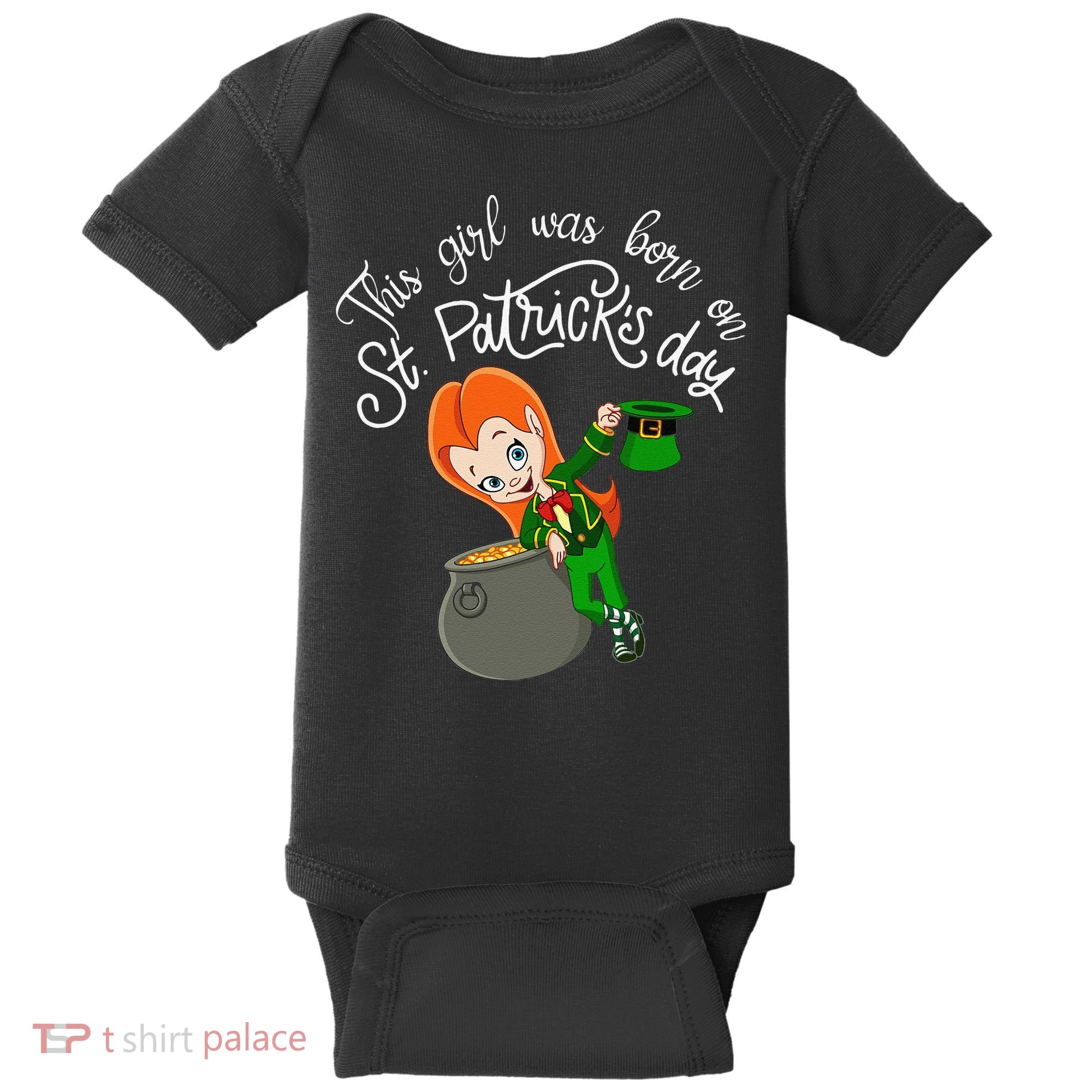 This Was Born On Saint Patrick's Day Birthday Baby Bodysuit