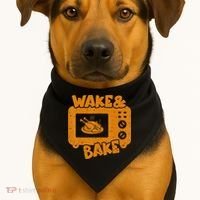 Turkey Wake Bake Feast Meal Dinner Thanksgiving Chef USA-Made Doggie Bandana thumb 1