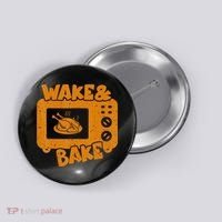 Turkey Wake Bake Feast Meal Dinner Thanksgiving Chef Button thumb 0