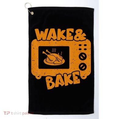 Turkey Wake Bake Feast Meal Dinner Thanksgiving Chef Golf Towel