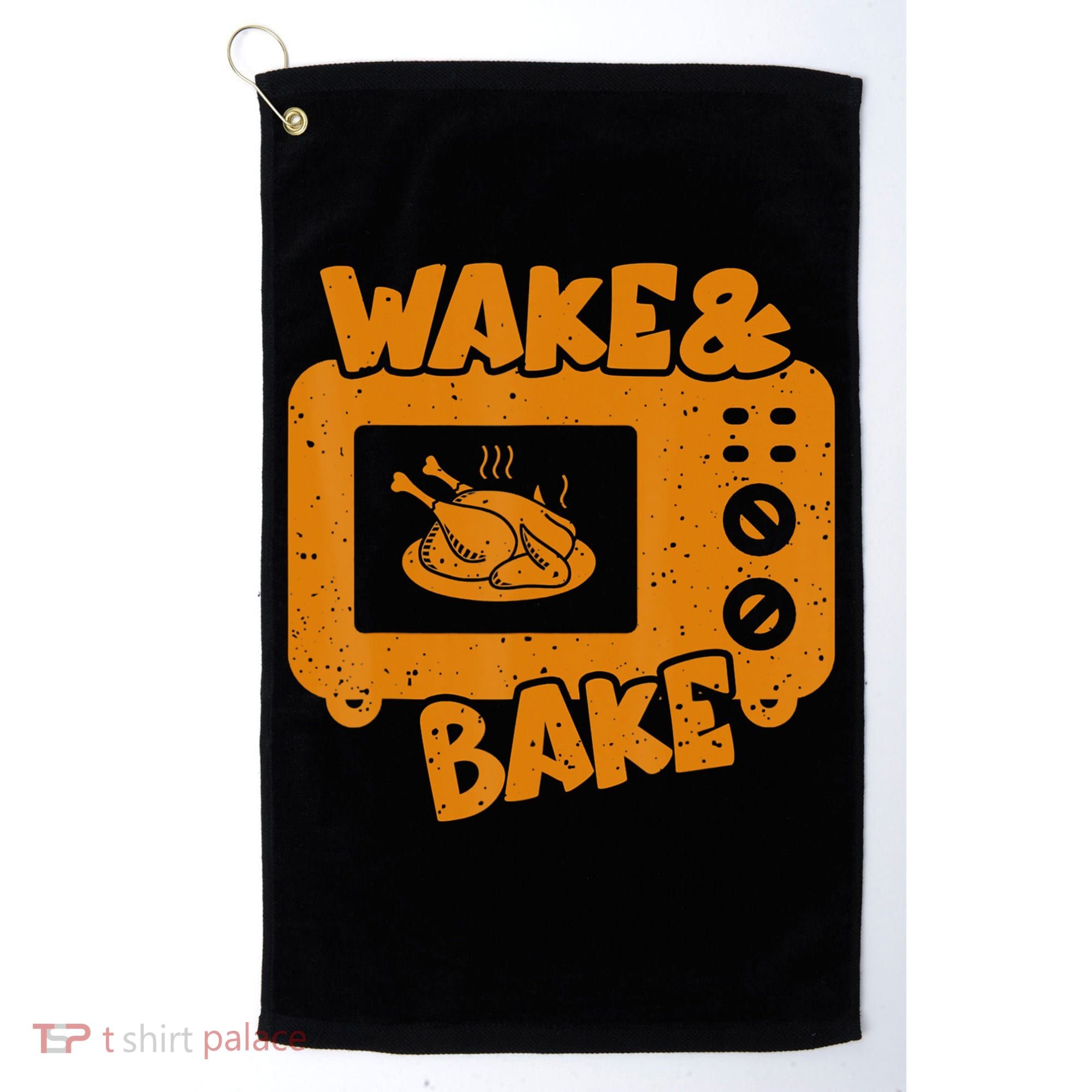 Turkey Wake Bake Feast Meal Dinner Thanksgiving Chef Golf Towel