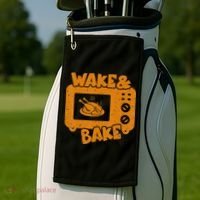 Turkey Wake Bake Feast Meal Dinner Thanksgiving Chef Golf Towel thumb 2