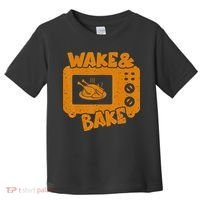 Turkey Wake Bake Feast Meal Dinner Thanksgiving Chef Toddler T-Shirt thumb 0