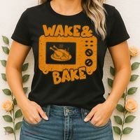 Turkey Wake Bake Feast Meal Dinner Thanksgiving Chef Women's T-Shirt thumb 2