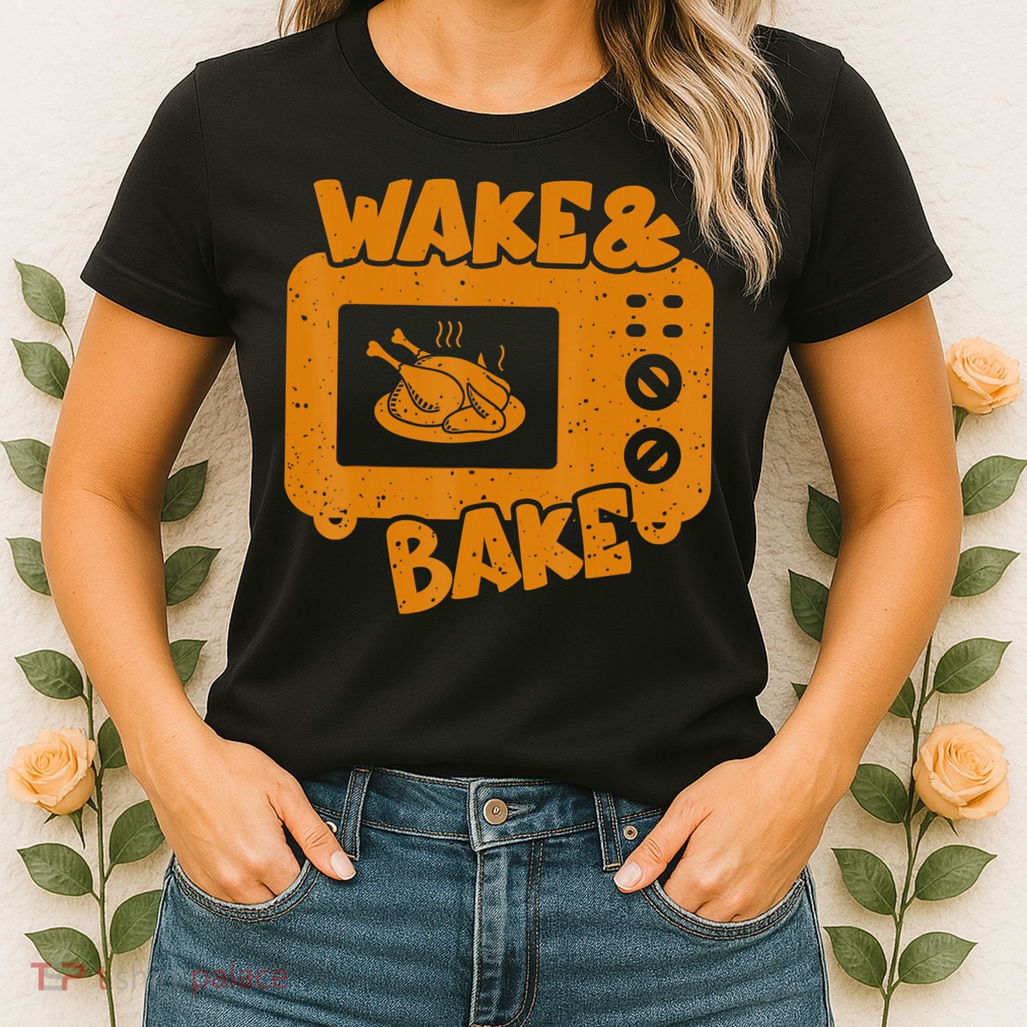 Turkey Wake Bake Feast Meal Dinner Thanksgiving Chef Women's T-Shirt