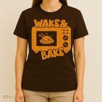 Turkey Wake Bake Feast Meal Dinner Thanksgiving Chef T-Shirt thumb 4