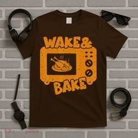 Turkey Wake Bake Feast Meal Dinner Thanksgiving Chef T-Shirt thumb 5