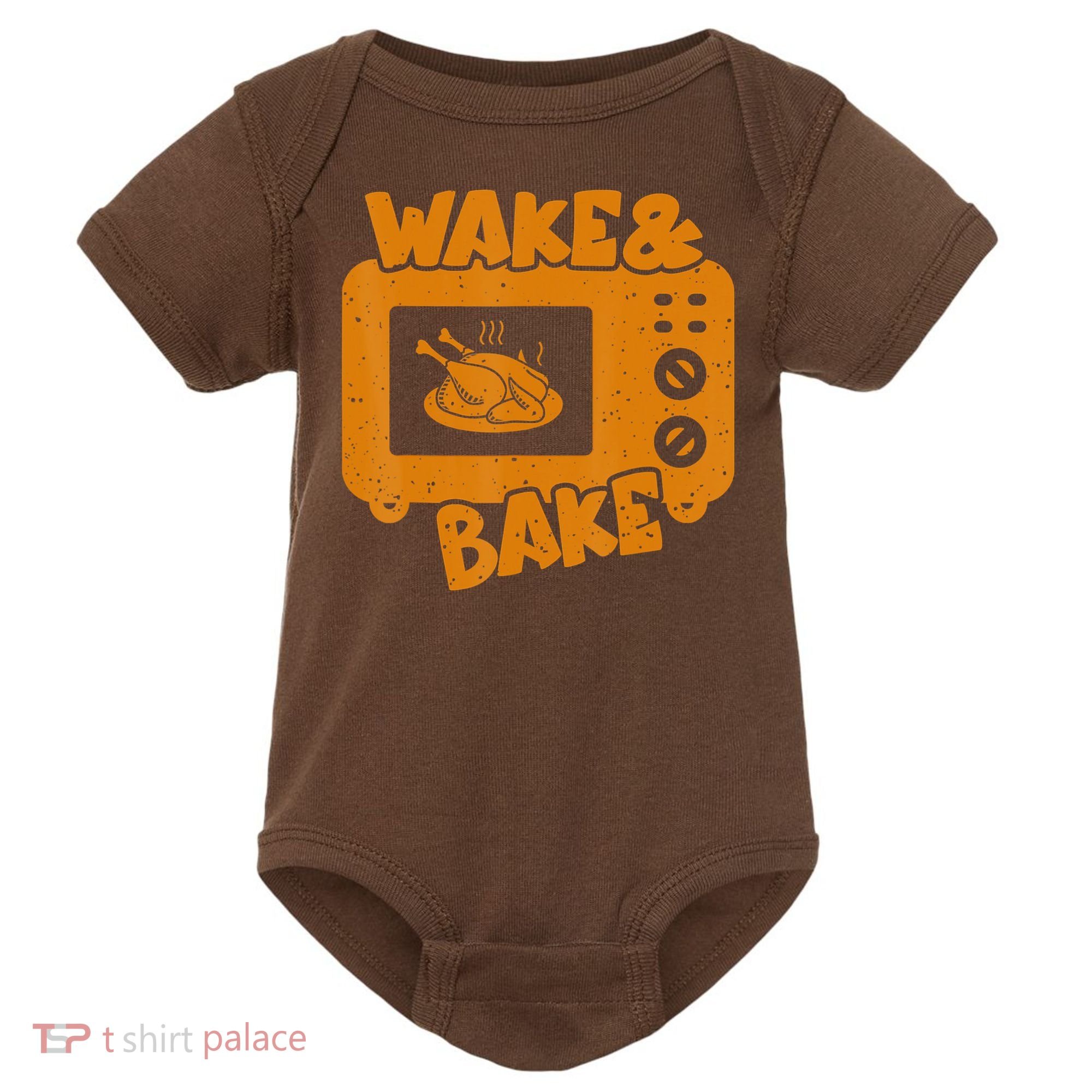 Turkey Wake Bake Feast Meal Dinner Thanksgiving Chef Baby Bodysuit