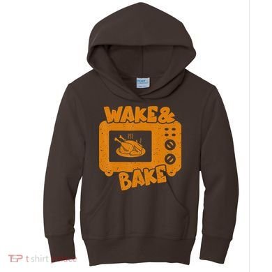 Turkey Wake Bake Feast Meal Dinner Thanksgiving Chef Kids Hoodie