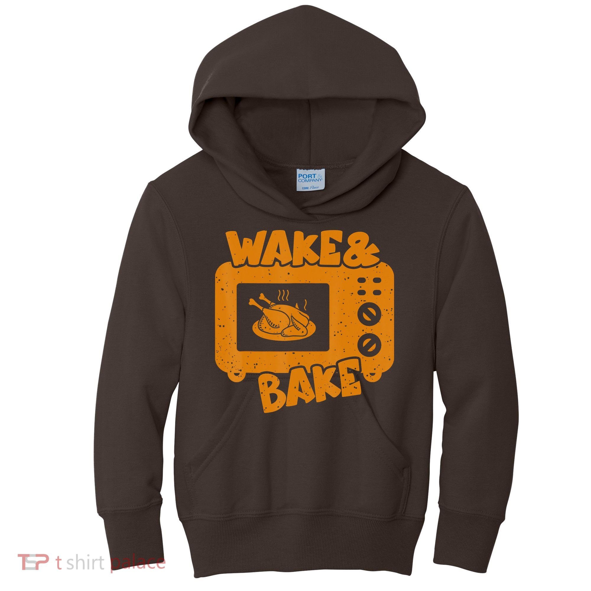 Turkey Wake Bake Feast Meal Dinner Thanksgiving Chef Kids Hoodie