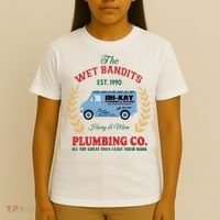 The Wet Bandits Est 1990 Plumbing Co Home Alone Christmas Xmas Holiday T-Shirt thumb 4