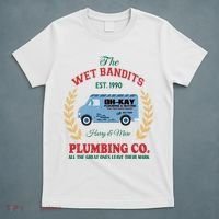 The Wet Bandits Est 1990 Plumbing Co Home Alone Christmas Xmas Holiday T-Shirt thumb 5