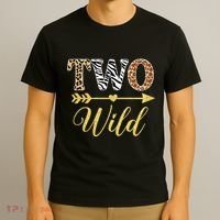 Two Wild Birthday Outfit Zoo Themed 2nd Birthday T-Shirt thumb 3