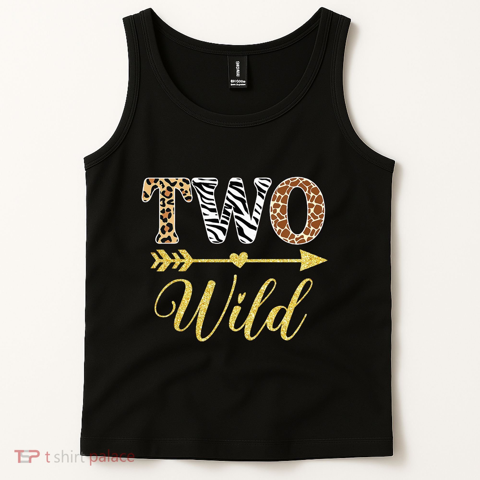 Two Wild Birthday Outfit Zoo Themed 2nd Birthday Tank Top
