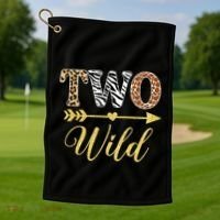 Two Wild Birthday Outfit Zoo Themed 2nd Birthday Golf Towel thumb 1
