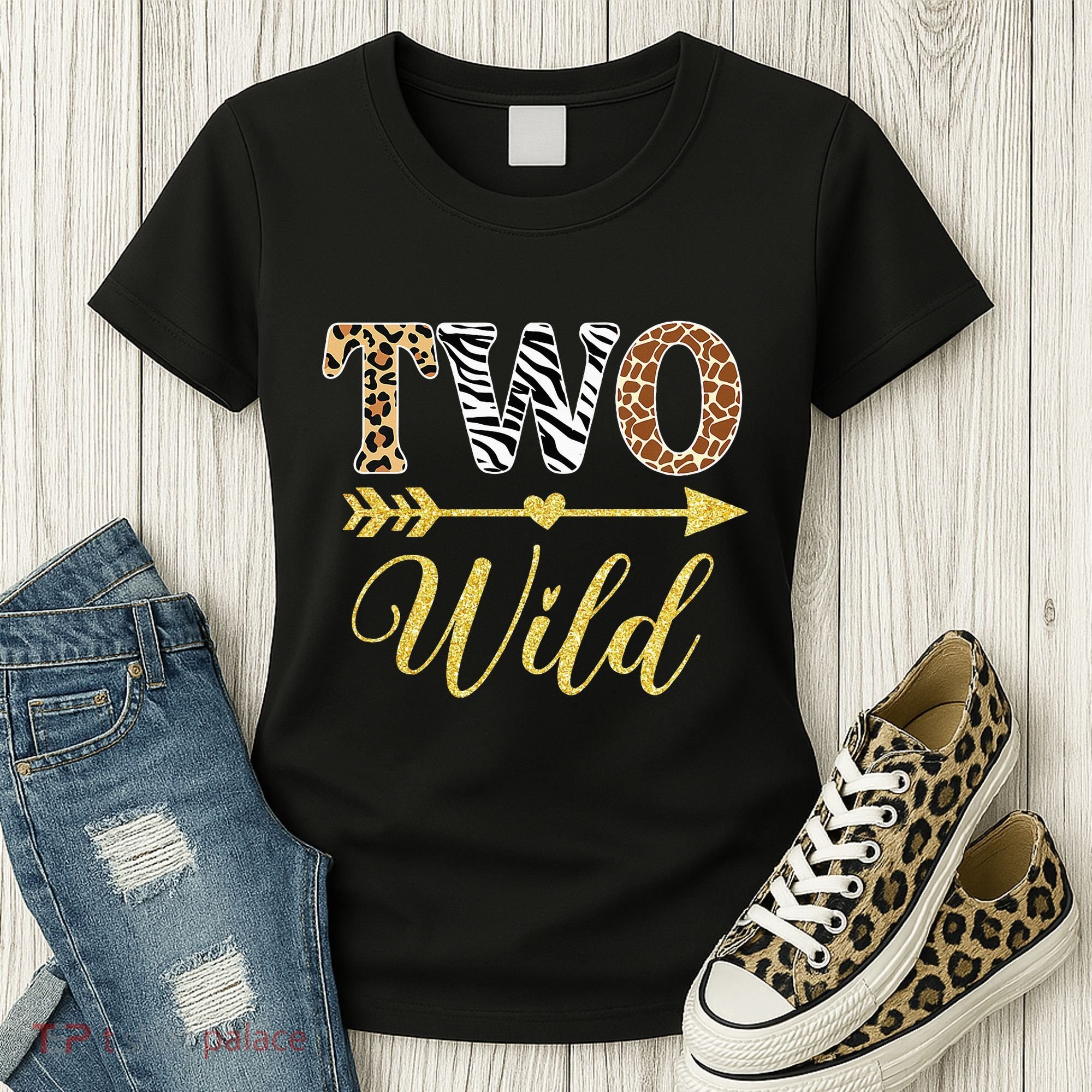Two Wild Birthday Outfit Zoo Themed 2nd Birthday Women's T-Shirt