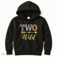 Two Wild Birthday Outfit Zoo Themed 2nd Birthday Kids Hoodie thumb 0