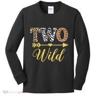 Two Wild Birthday Outfit Zoo Themed 2nd Birthday Kids Long Sleeve Shirt thumb 0
